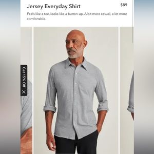 Bonobos Jersey Everyday Shirt. Medium Short Slim Fit.